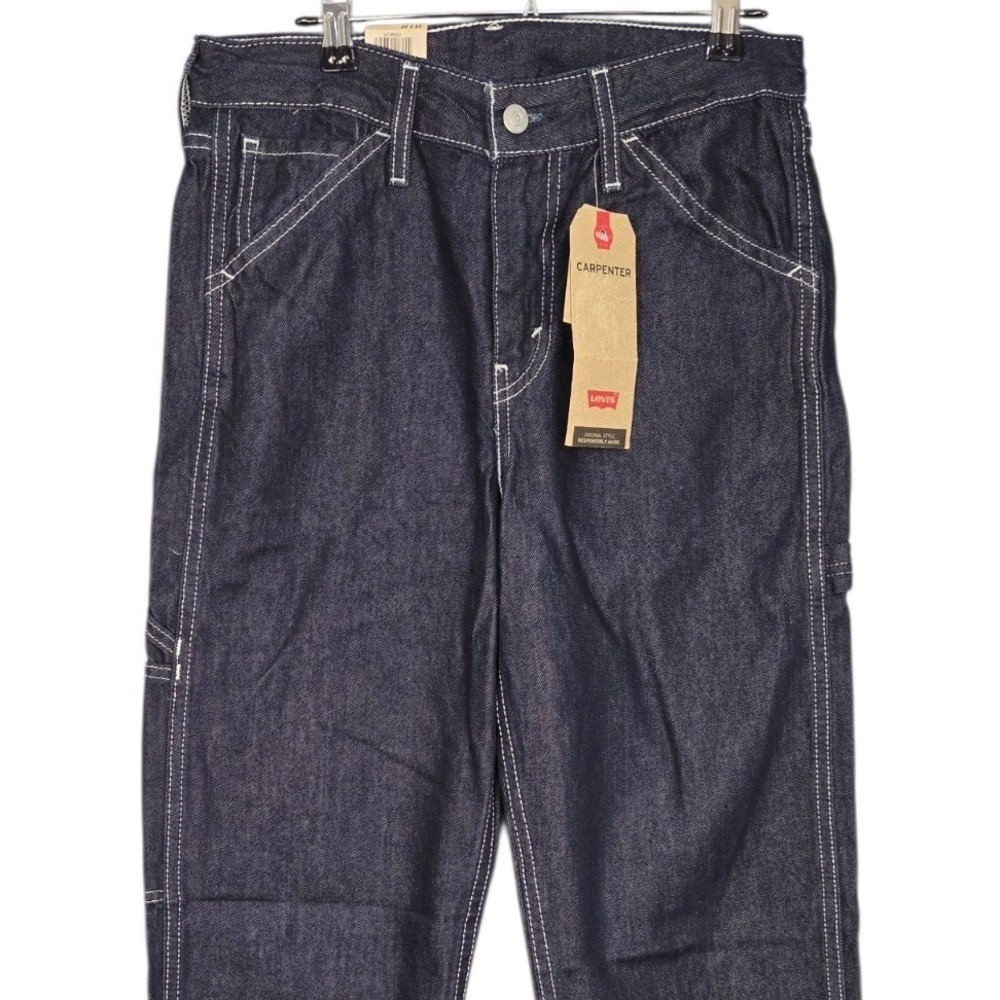 Levis Carpenter Jeans Mens 28x32 Dark Wash Tapered Leg Utility Denim Zip NEW